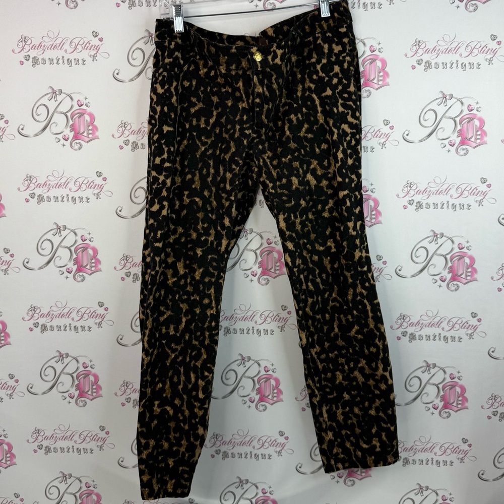 mark. Pants leopard cheetah Animal Print Trousers brown tan black gold
